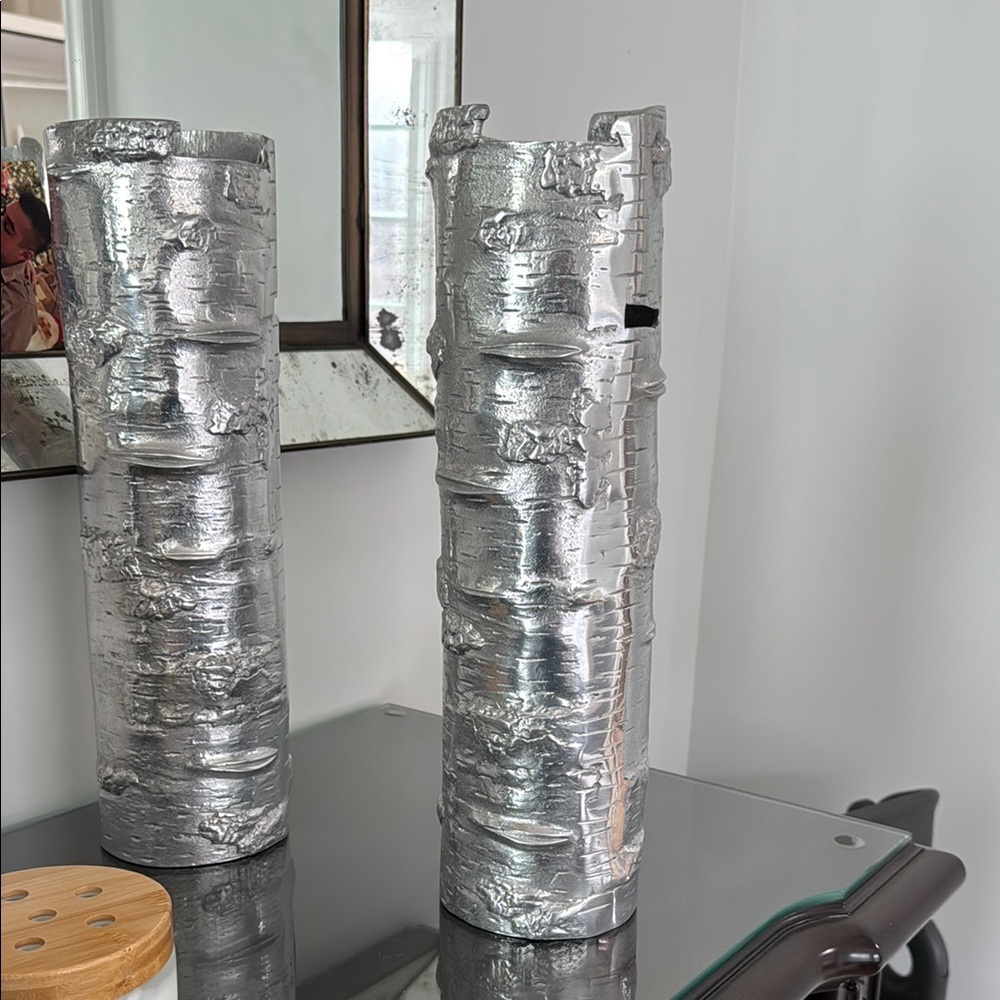 Michael Aram Silver Bark Vase
